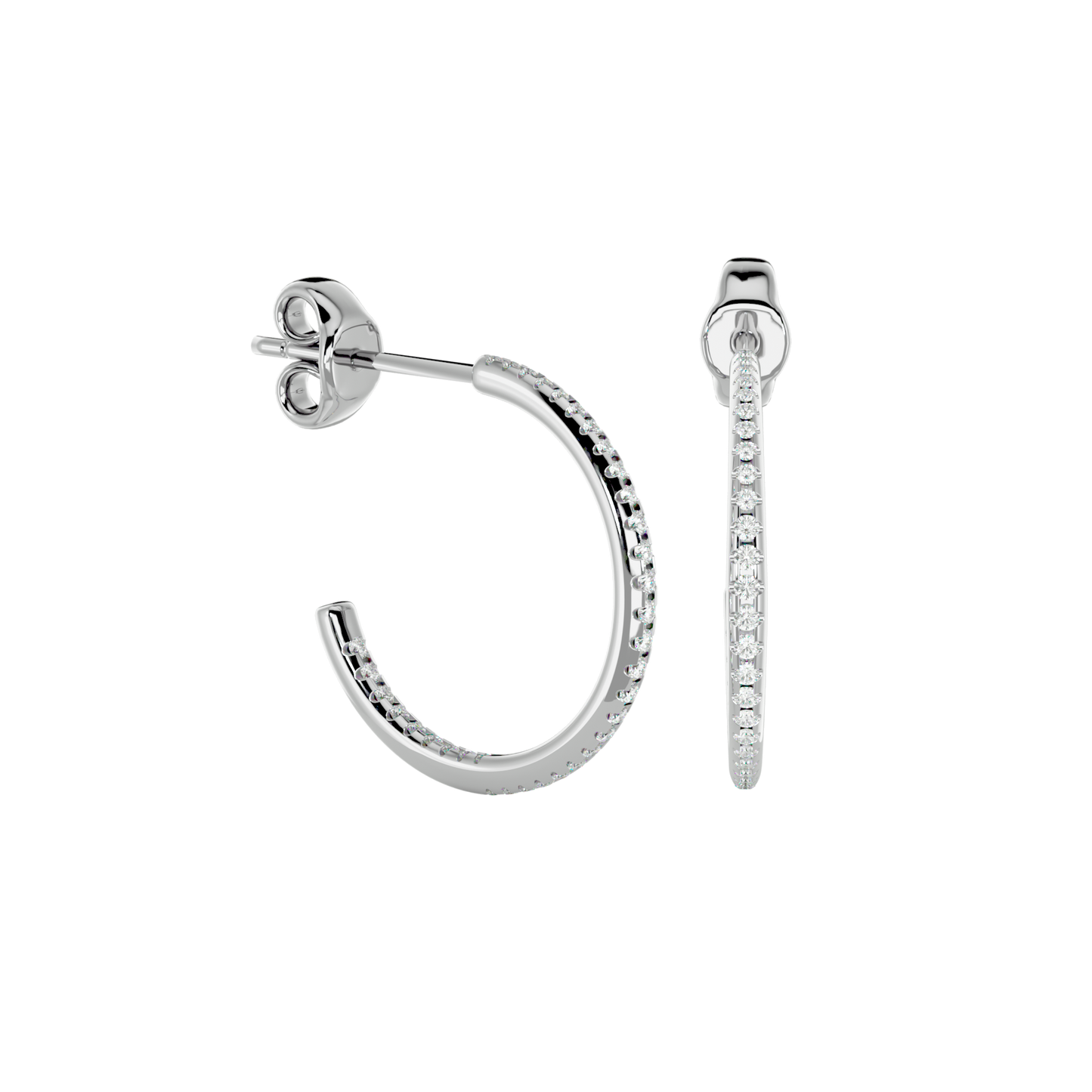 Radiant Hoop Diamond Earrings