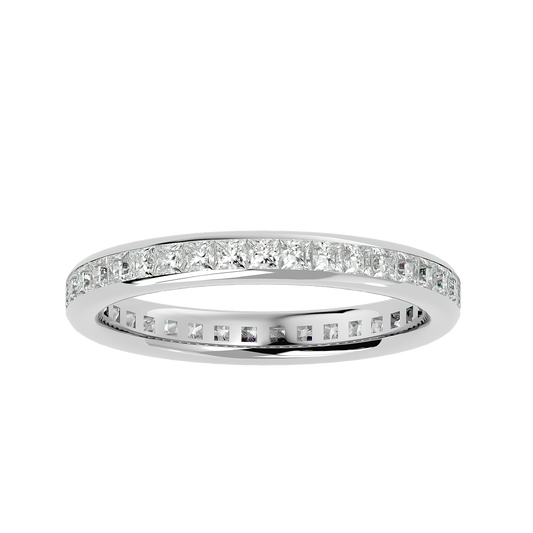 Radiant Channel Princess-Cut Eternity Band