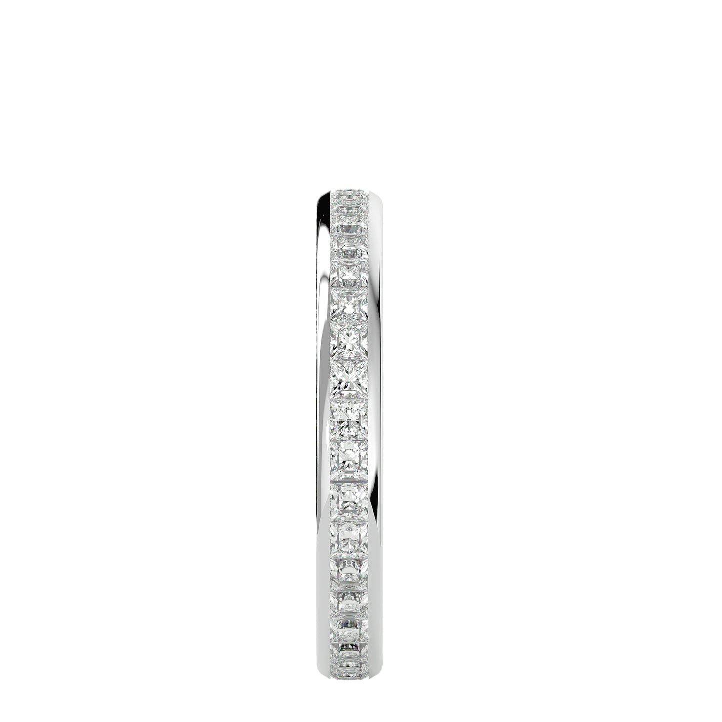 Radiant Channel Princess-Cut Eternity Band