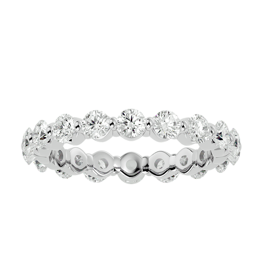 Radiant Unity Bezel-Set Eternity Ring