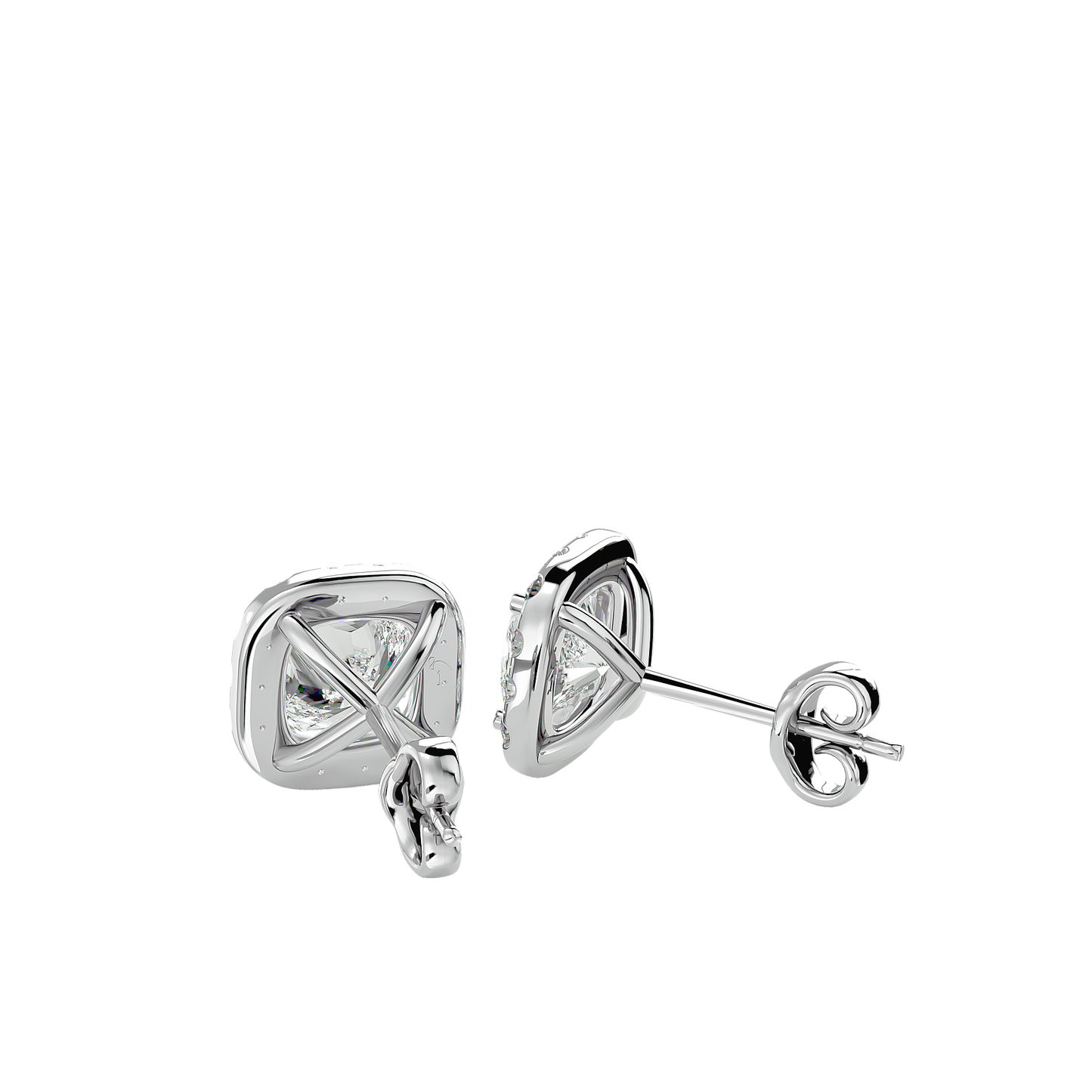 Eternal Glow Cushion-Cut Diamond Studs