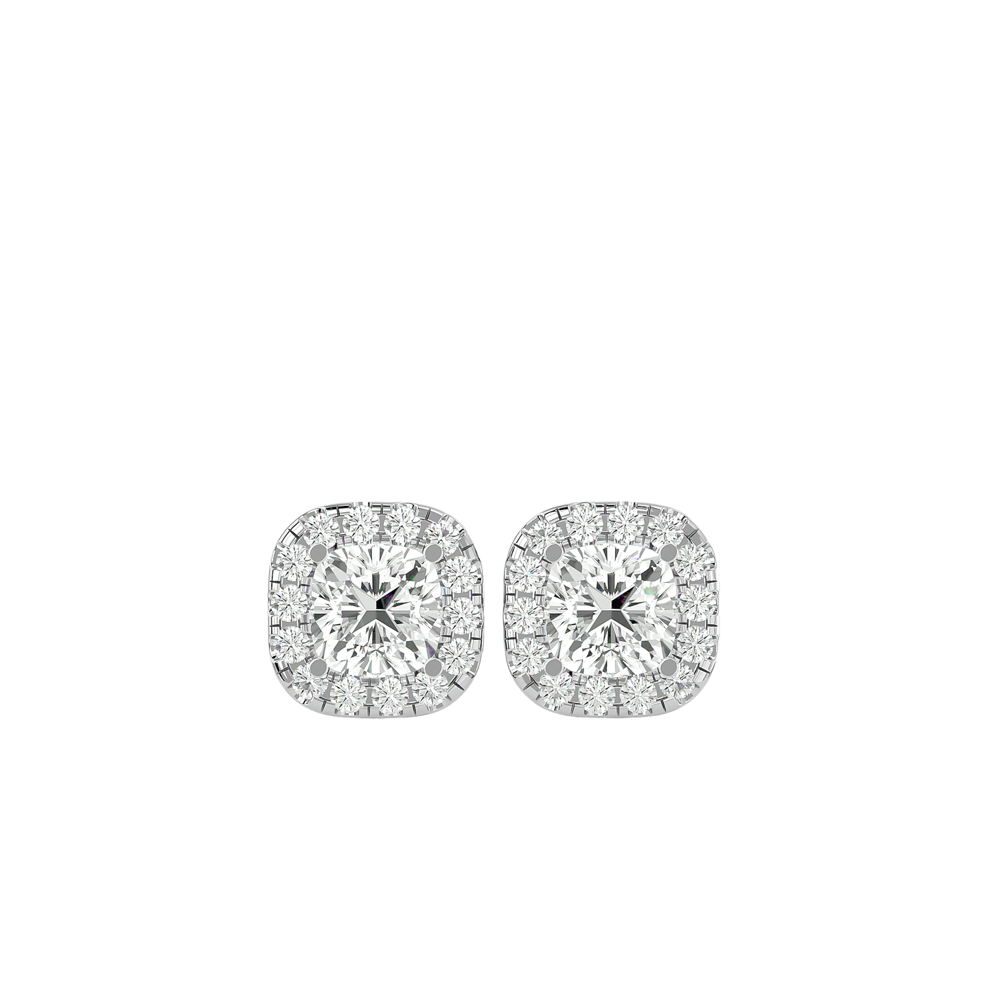 Eternal Glow Cushion-Cut Diamond Studs