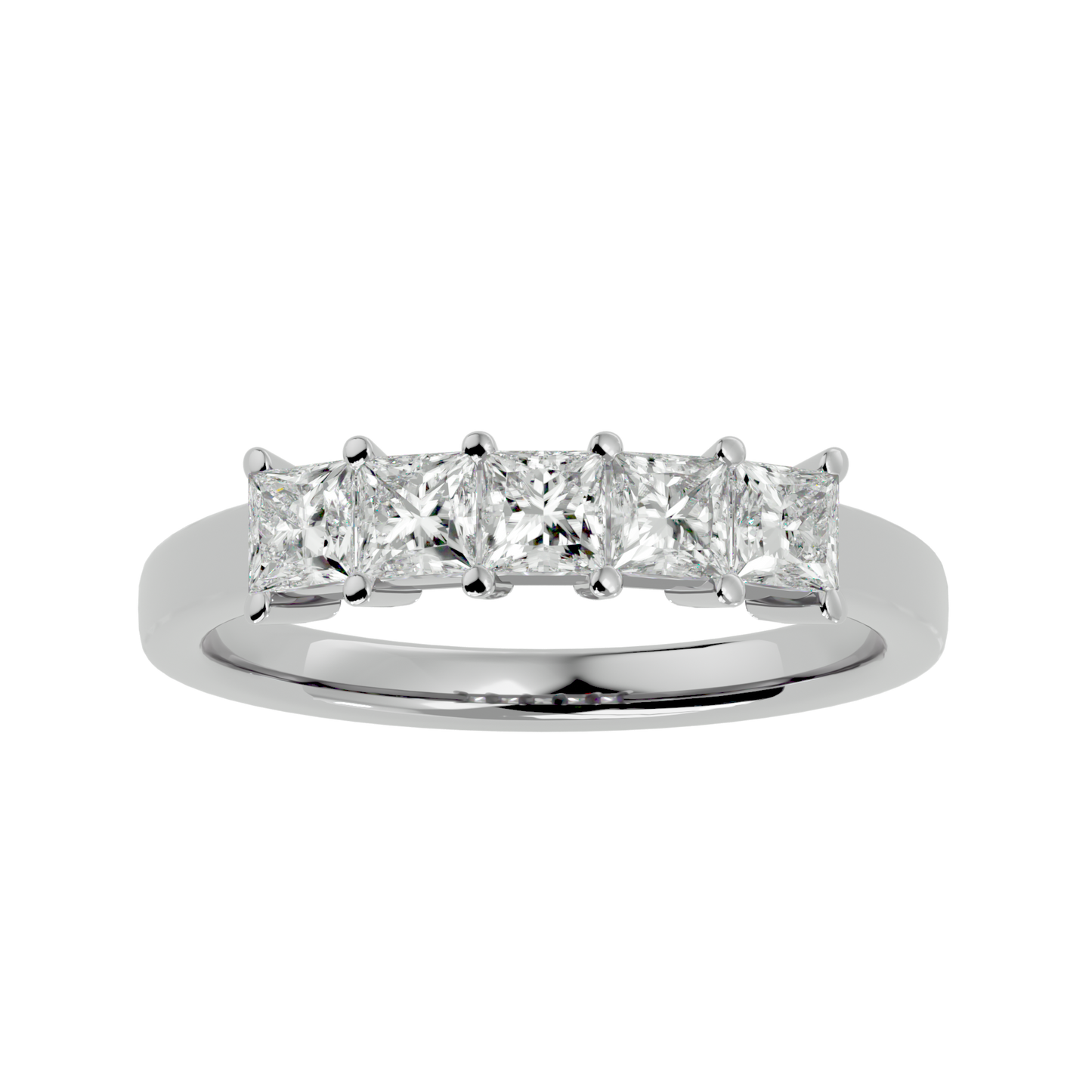 Eternal Radiance Princess-Cut Diamond Band