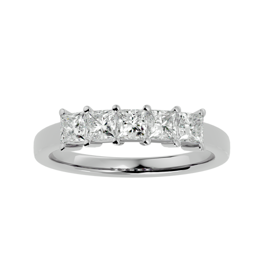 Eternal Radiance Princess-Cut Diamond Band