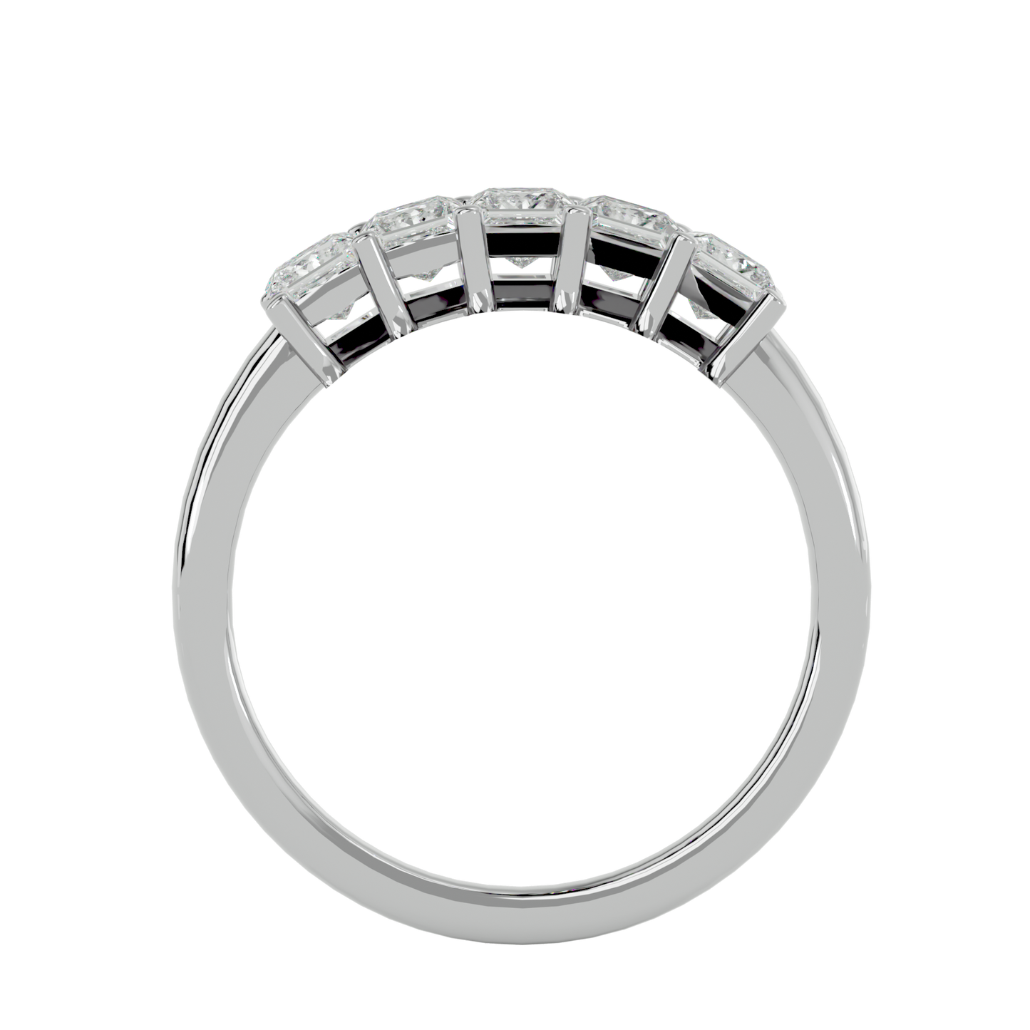 Eternal Radiance Princess-Cut Diamond Band