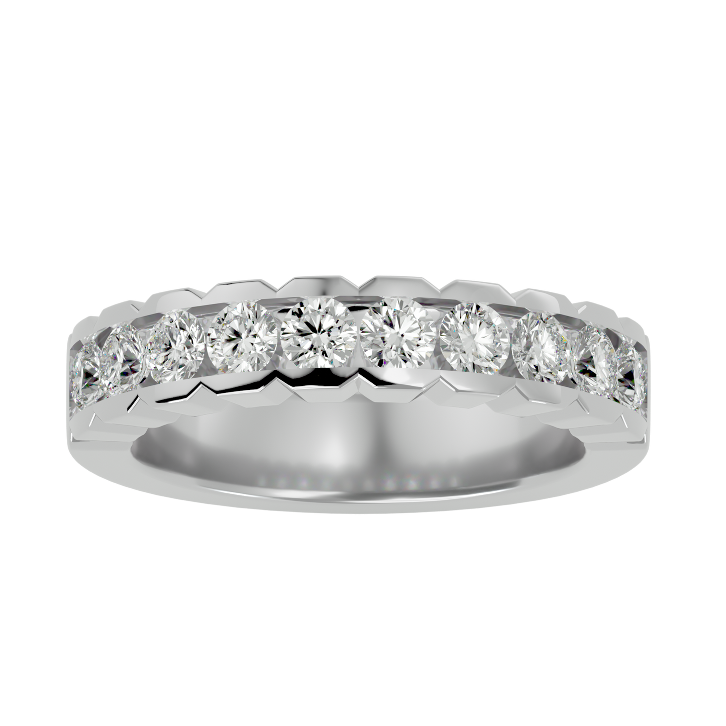 Radiant Elegance Channel-Set Diamond Band