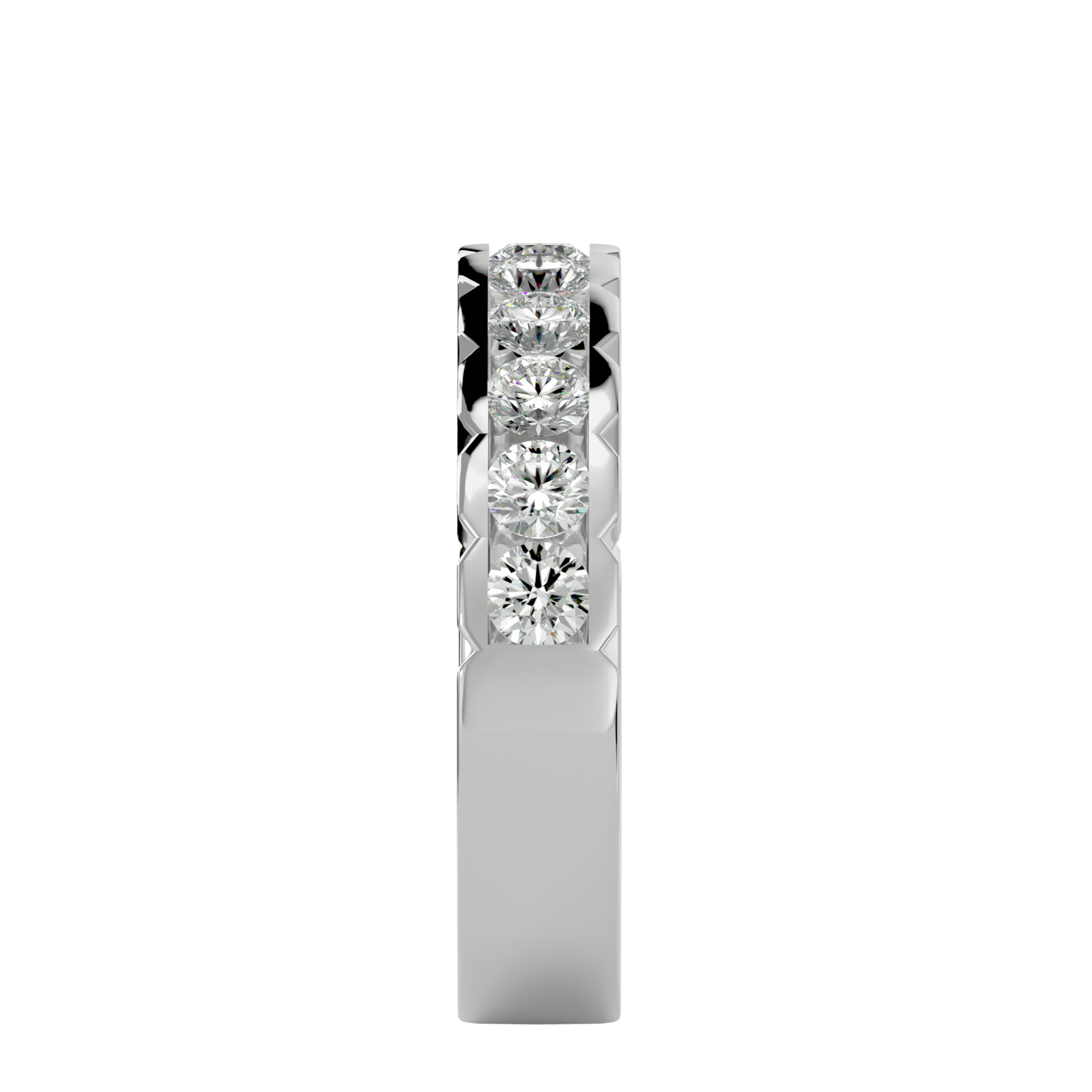 Radiant Elegance Channel-Set Diamond Band